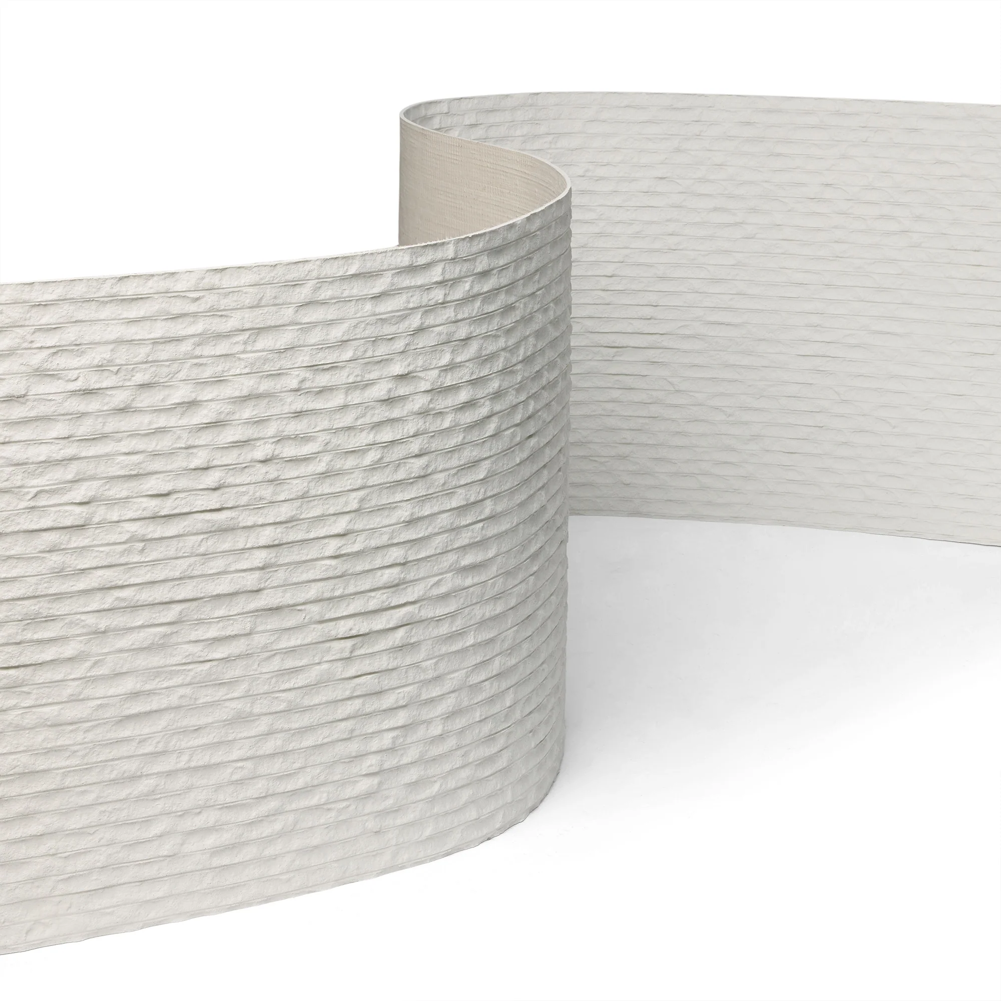 WOODFLEX FLEXIBLE SOFT STONE PANEL - ROUGH LINE White - 2700 x 600mm - Image 4