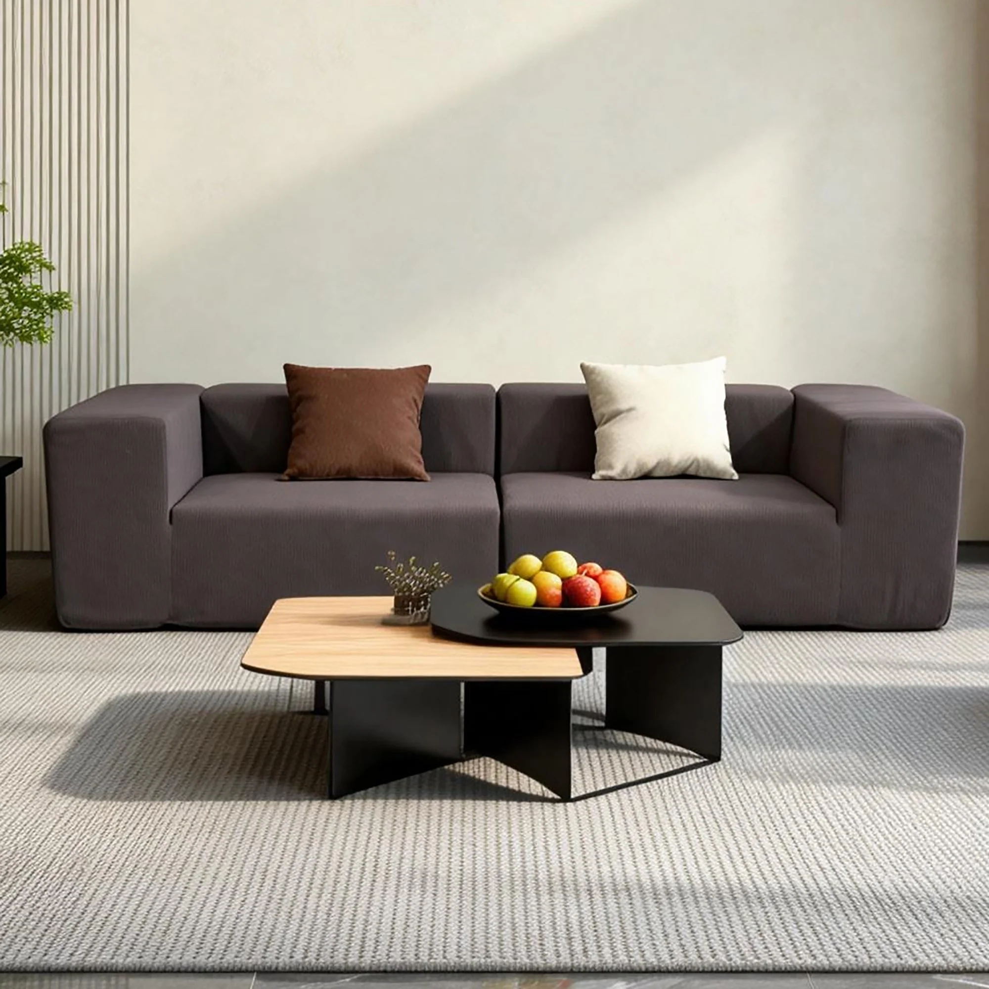 ZAHRA Two Seater Compressed Sofa – Taupe - Image 6